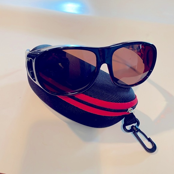 Polar Optics Polarized Unisex FO-001 Tortoise Driver Fits Over Sunglasses & Case - Picture 2 of 12